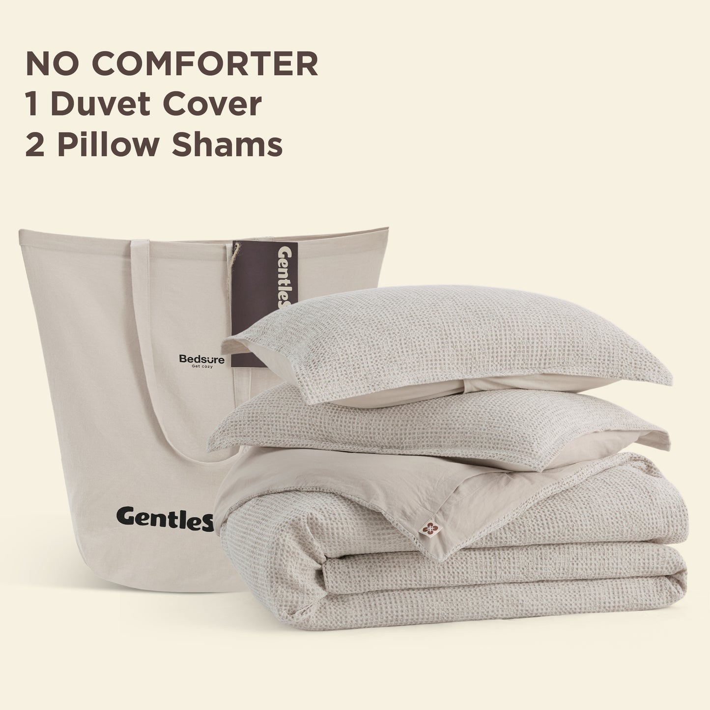 GentleSoft® Cotton Waffle Space-Dyed Duvet Cover Set