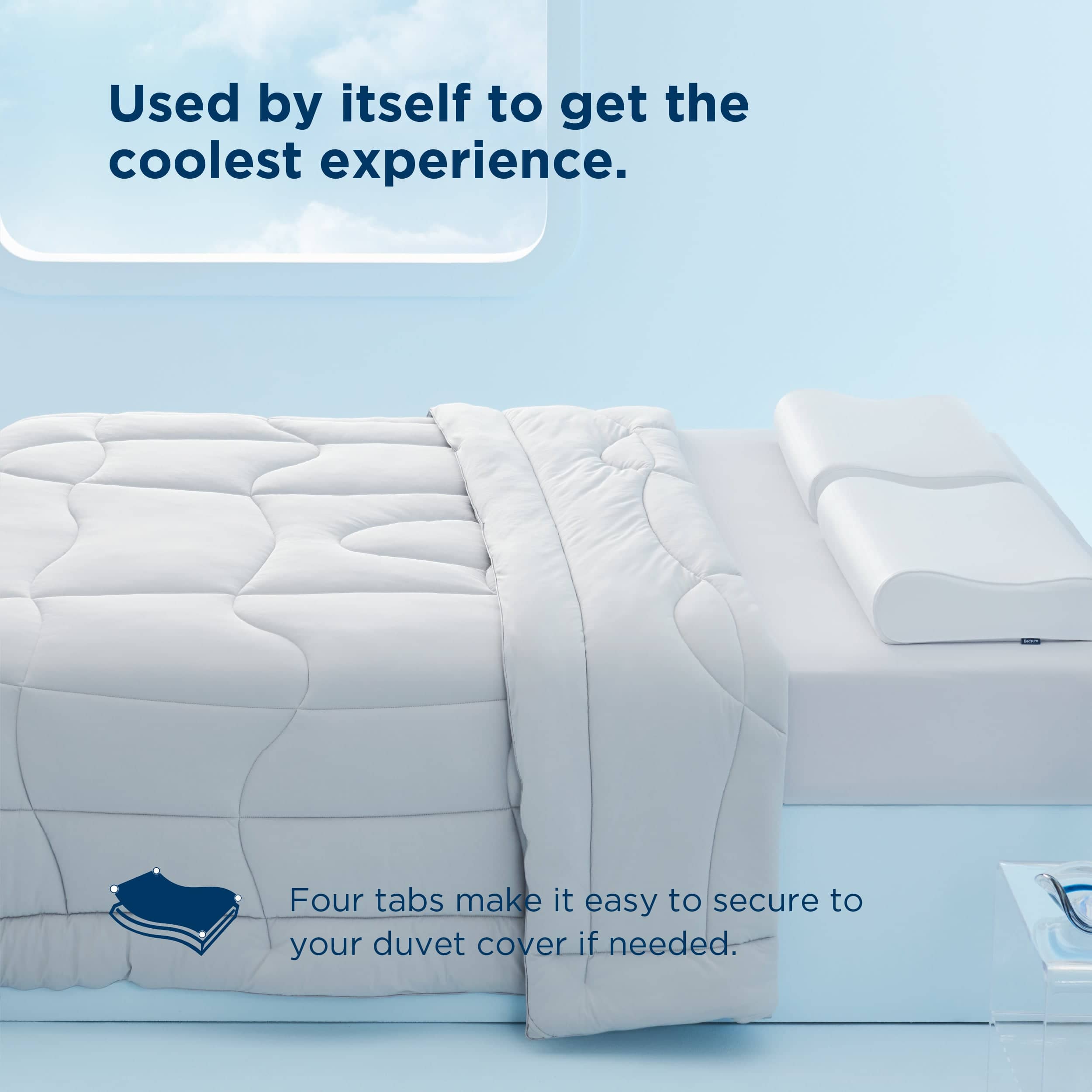 Bedsure Breescape Cooling Comforter for Hot Sleepers Q-Max>0.4