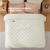 Quilted Sherpa Fleece Heated Blanket