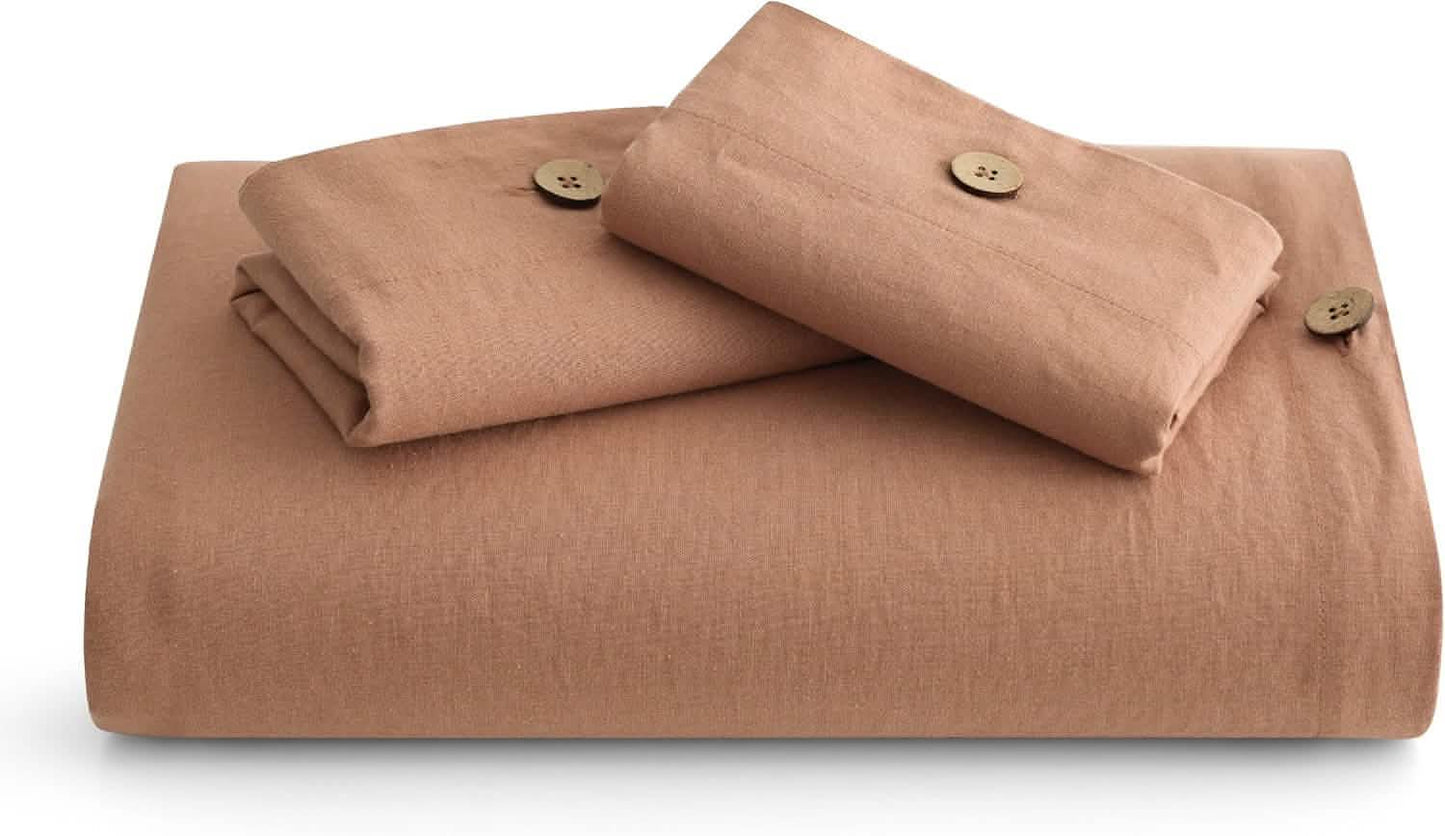 Cotton Linen Hybrid Duvet Cover Set