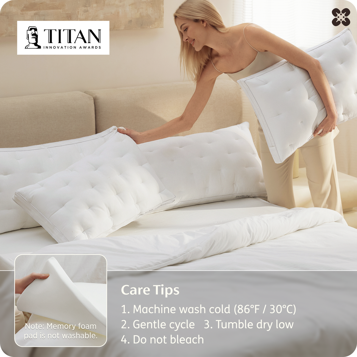 4-in-1 Adjustable Pillow