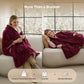Heated Shaggy Fleece Blanket Hoodie