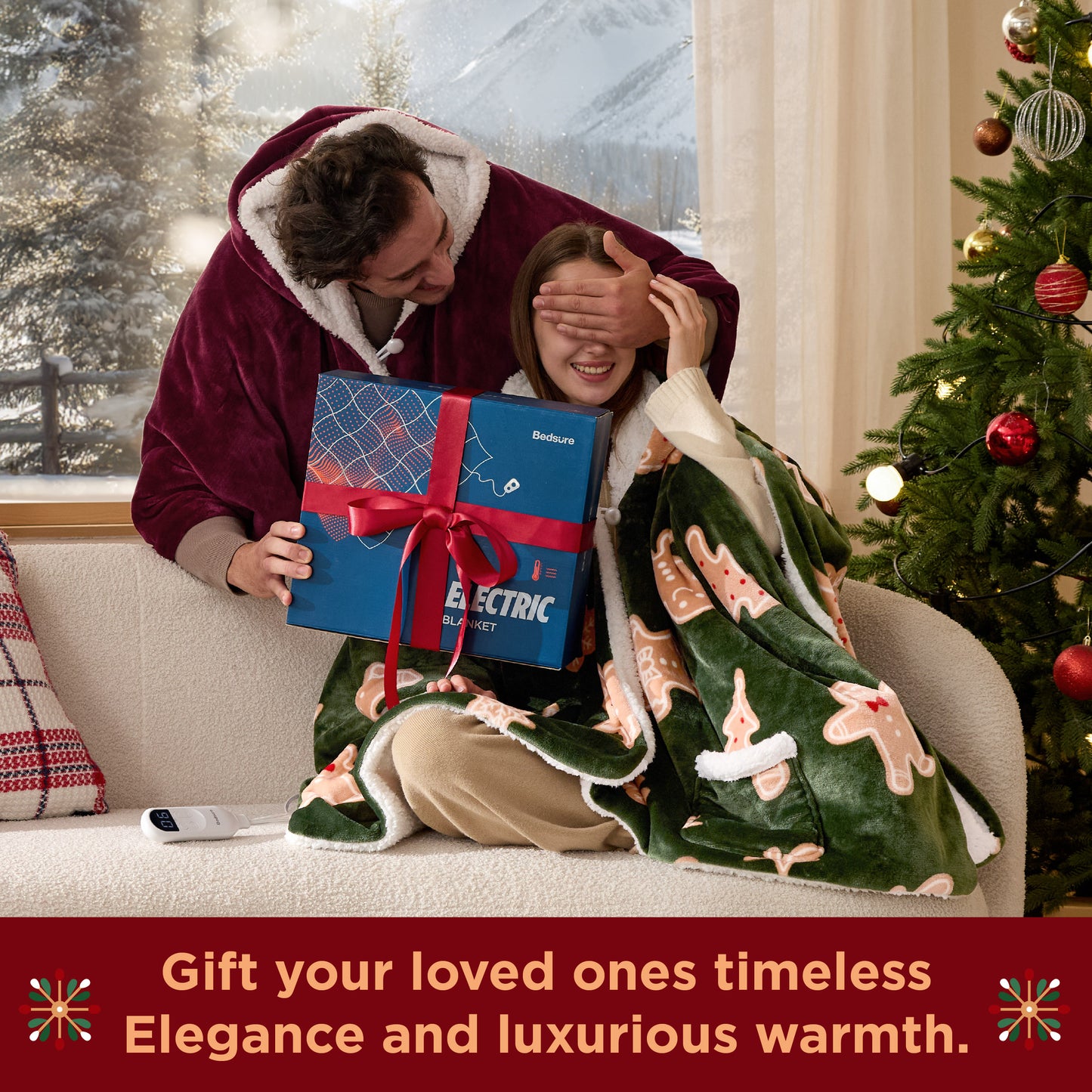 GentleSoft® Heated Sherpa Fleece Blanket Hoodie