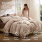 Ruffled Cotton-Like Gingham Duvet Cover Set