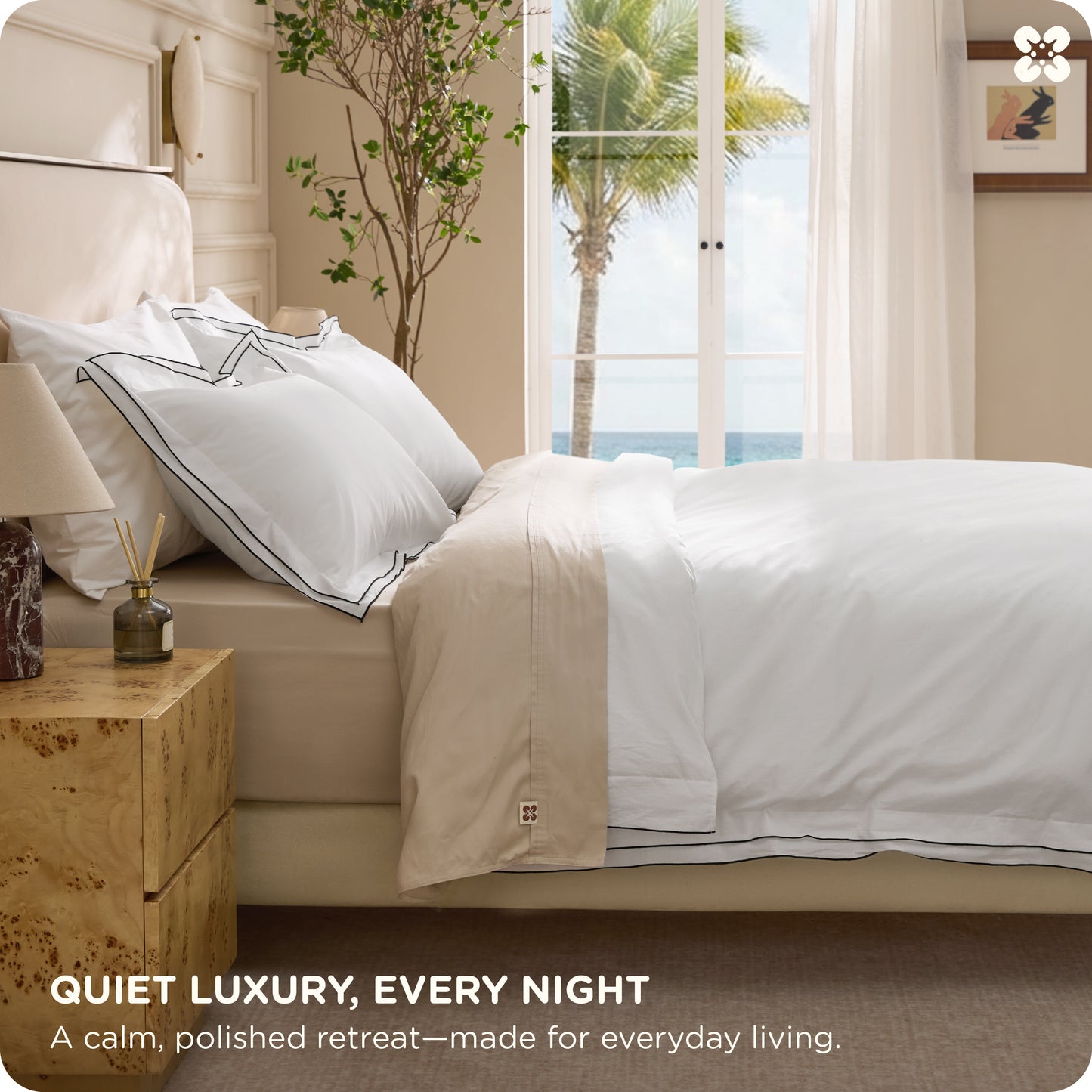 GentleSoft® Cotton Embroidered Hotel Duvet Cover Set