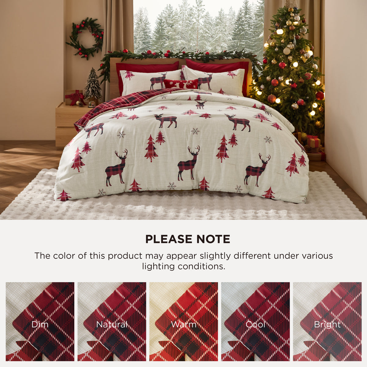 Christmas Plaid Comforter Set
