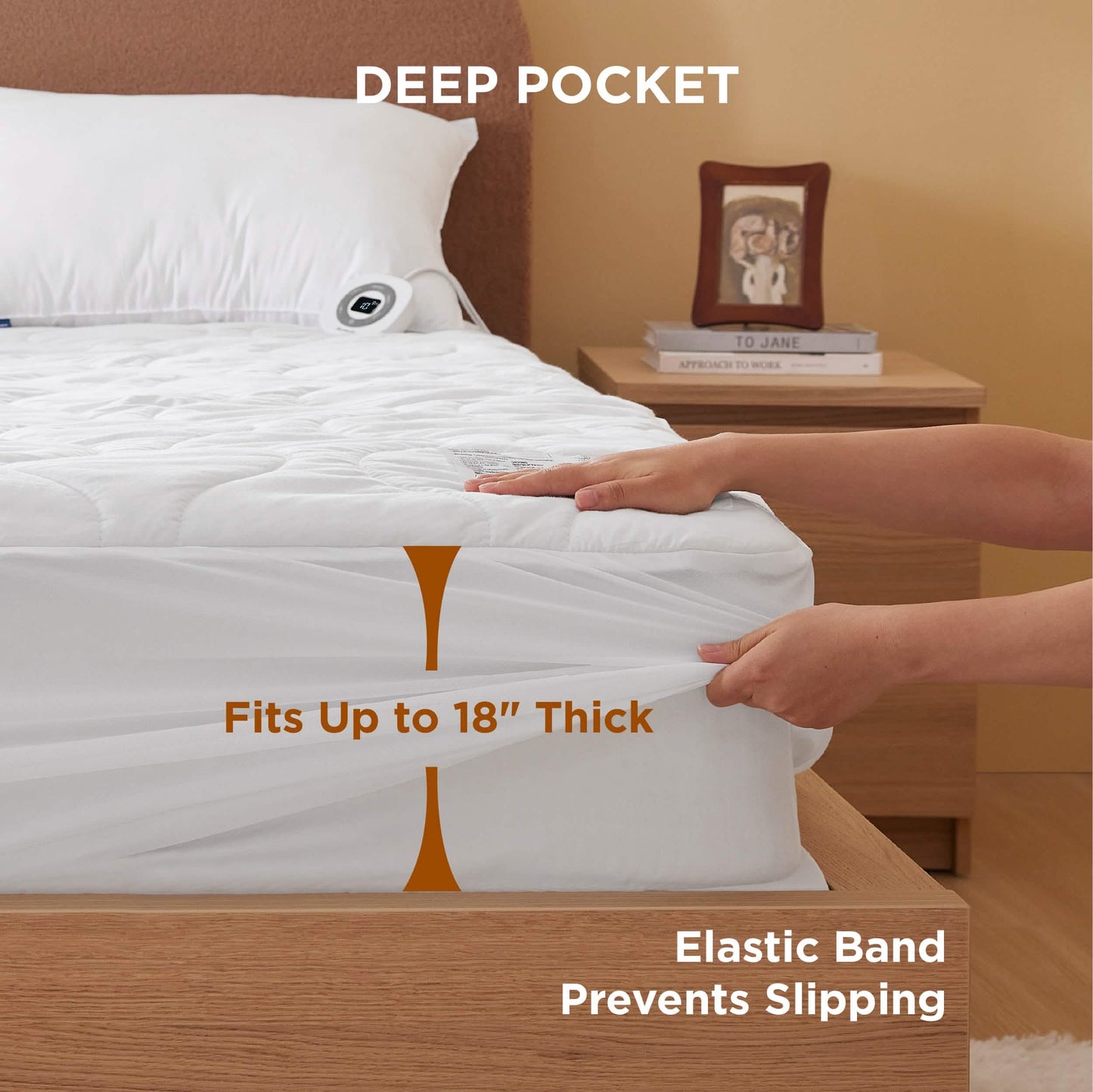 Waterproof Cotton Heated Mattress Pad