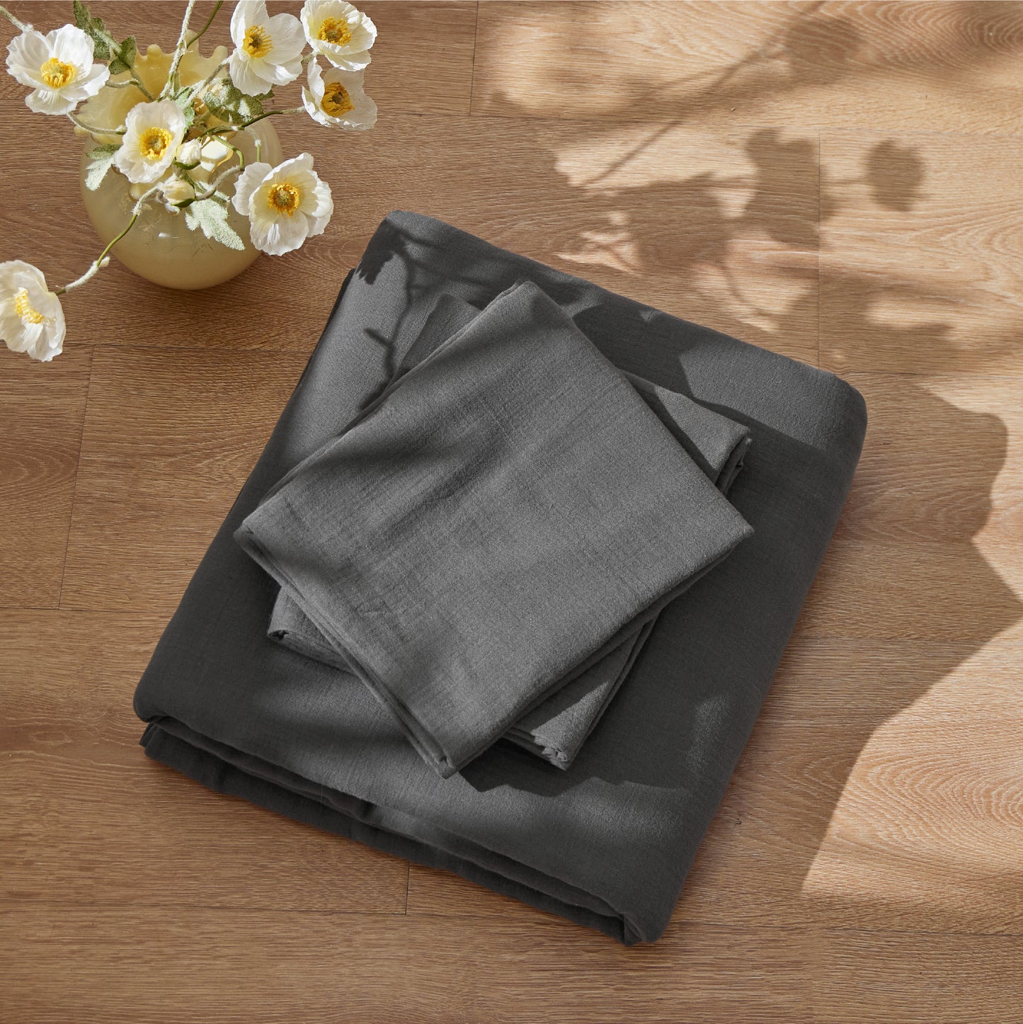 Rayon From Bamboo Cotton Muslin Duvet Cover Set