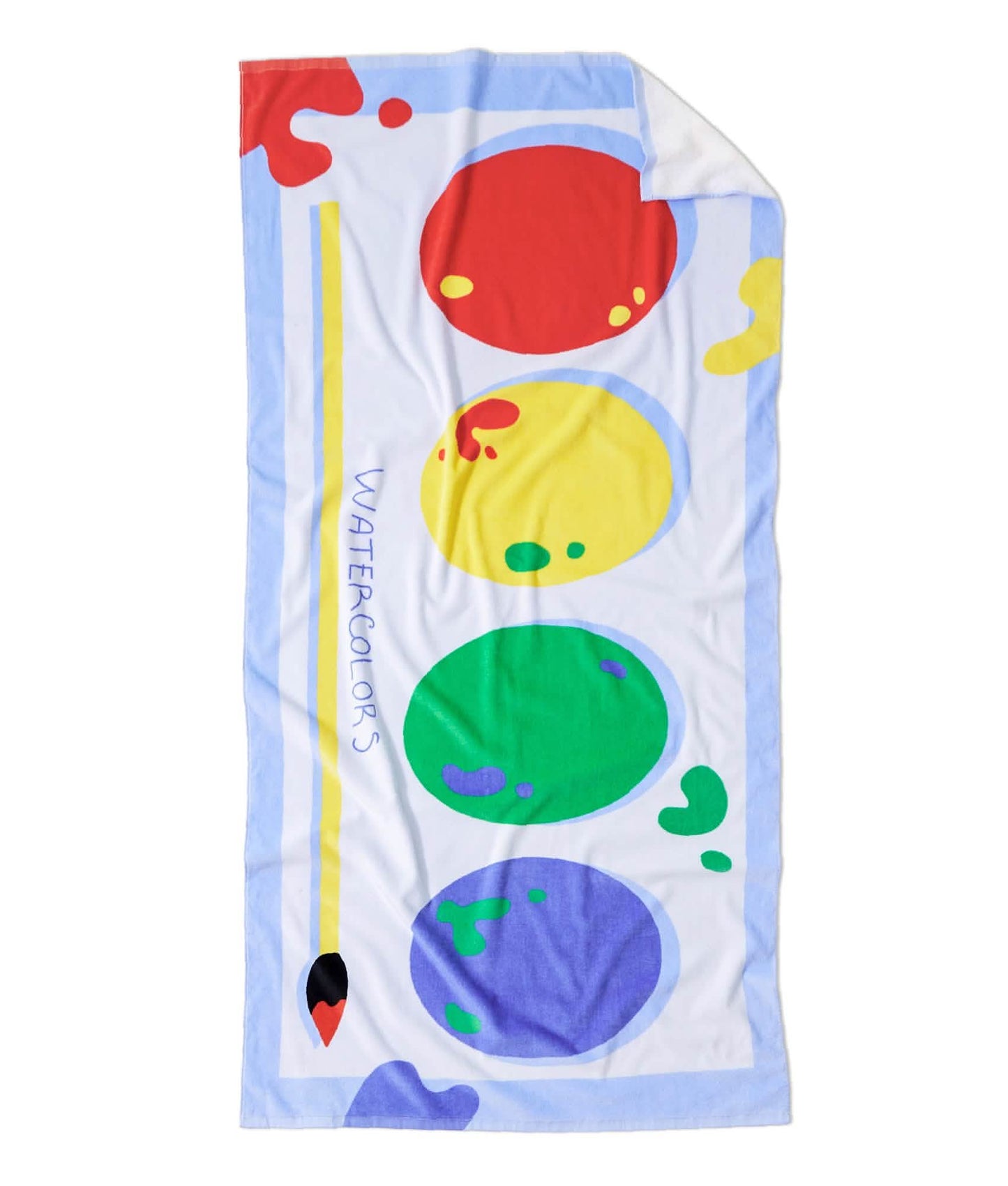 GentleSoft™ U by 100% Cotton - Watercolors Oversized Beach Towel