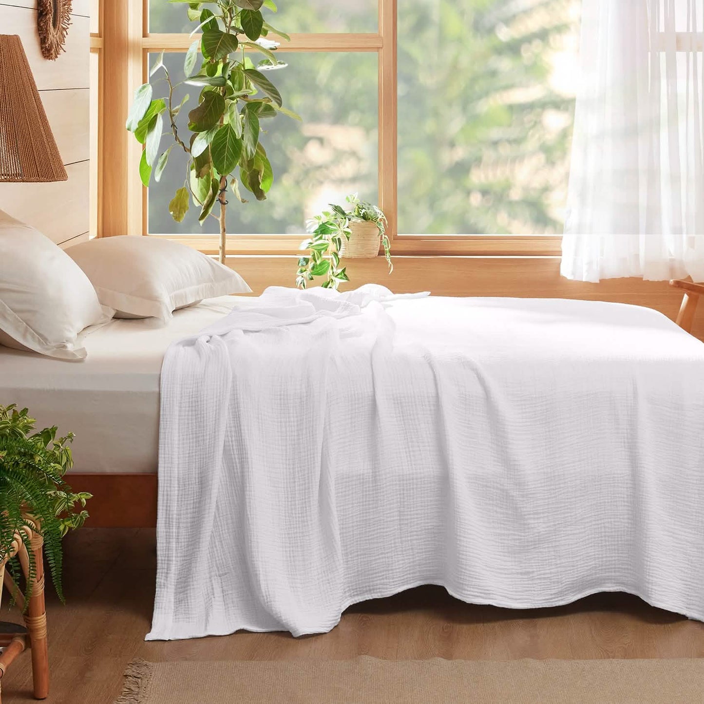 100% Cotton Gauze Spring Throw Blanket