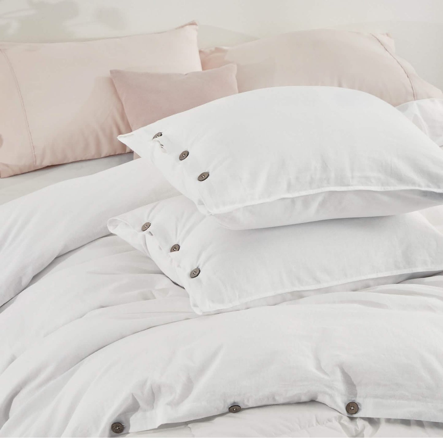 Cotton Linen Hybrid Duvet Cover Set