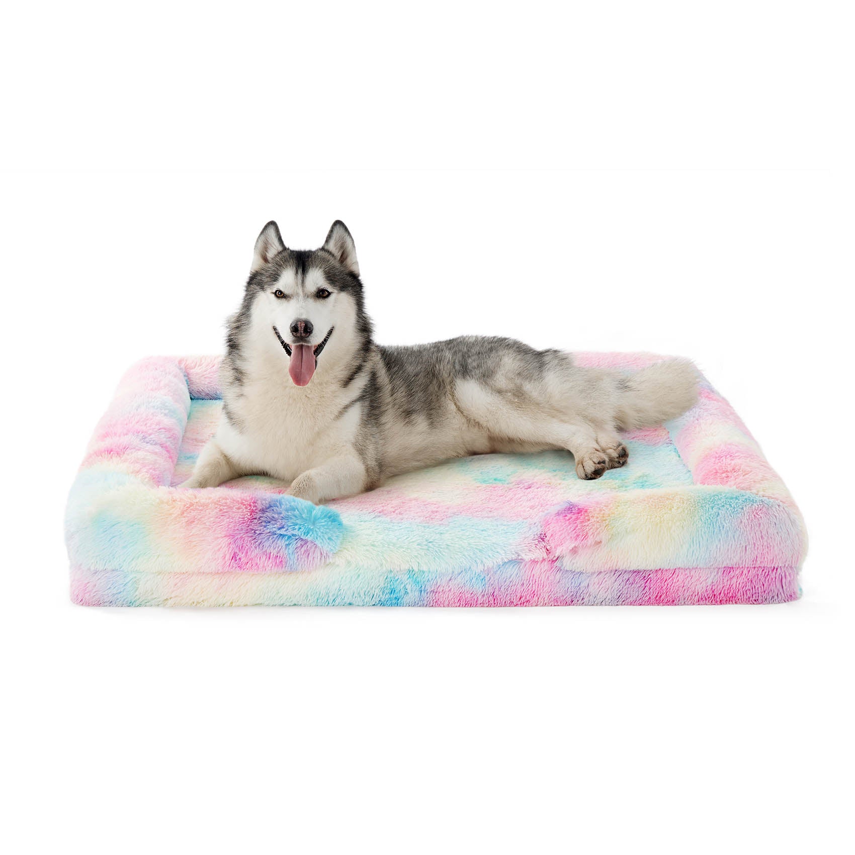 Orthopedic Long Faux Fur Flannel Dog Sofa