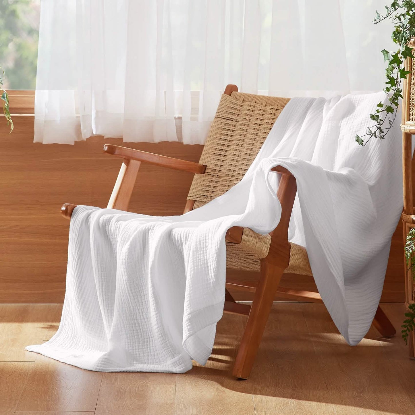 100% Cotton Gauze Spring Throw Blanket