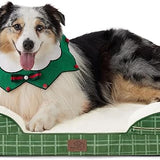 Bedsure Orthopedic Dog Sofa Holly Plaid