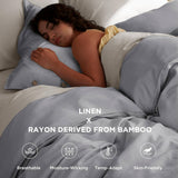 Rayon Derived from Bamboo and Linen Duvet Cover Set