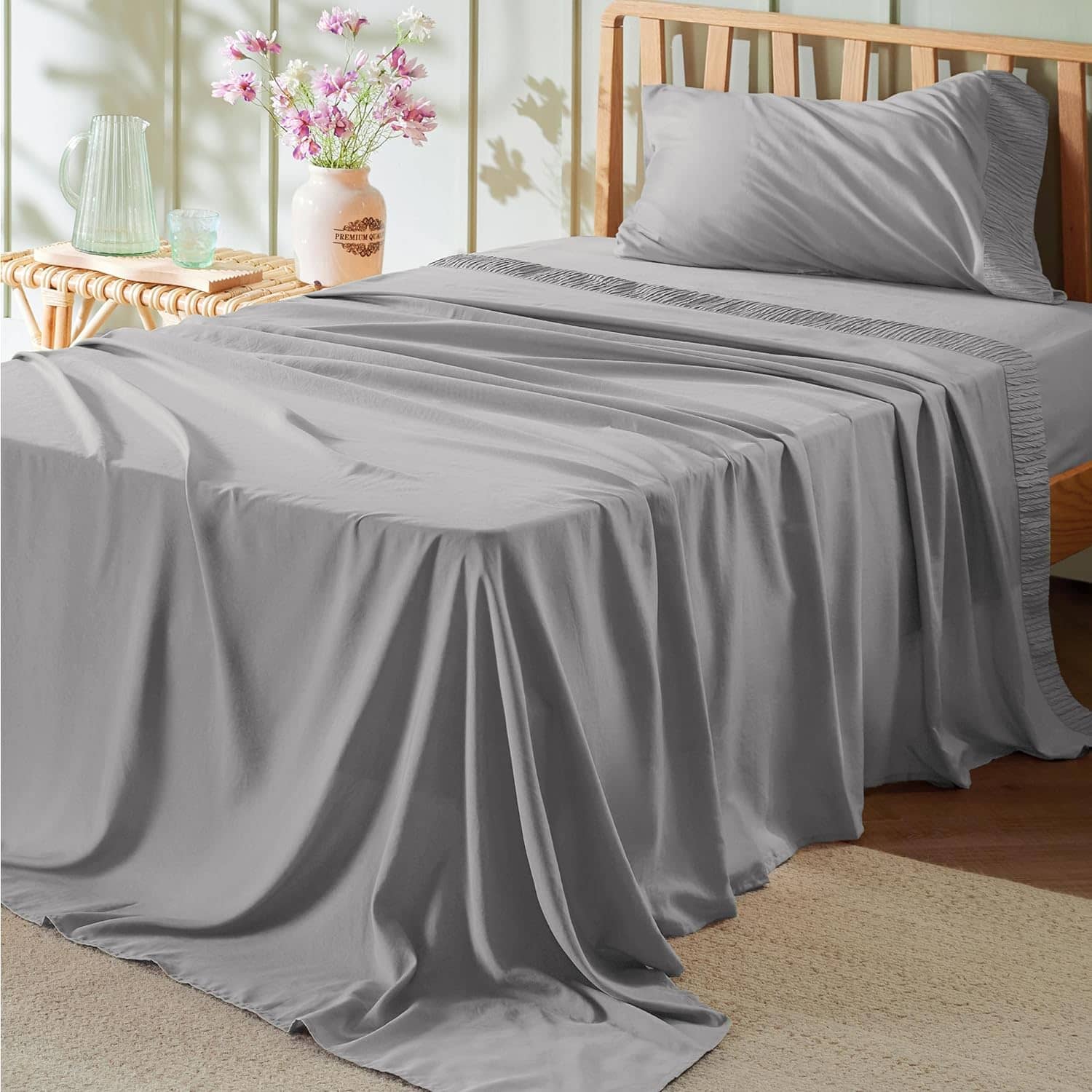 Ruched Sheet Set-1