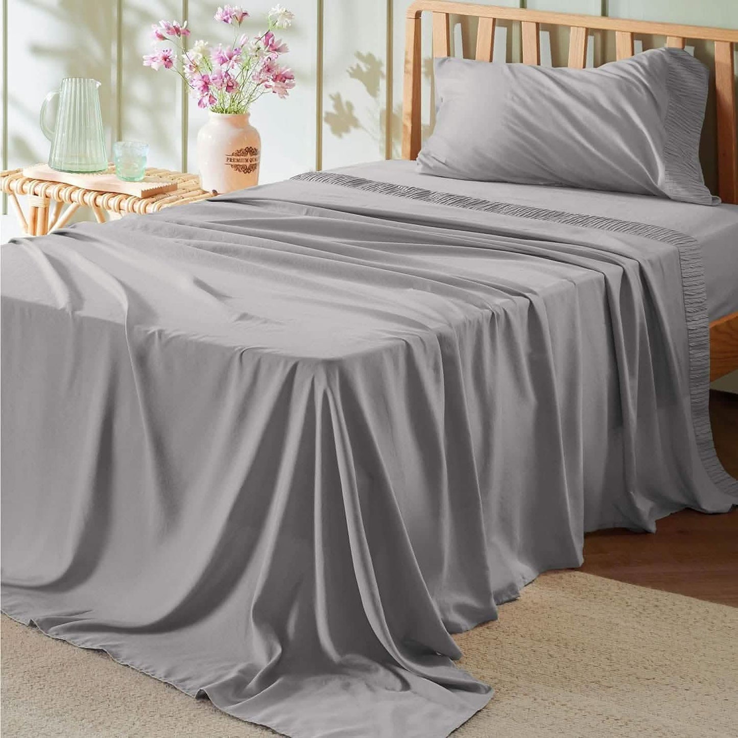 Ruched Sheet Set