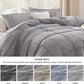 Striped Tufted Embroidery Duvet Cover Set