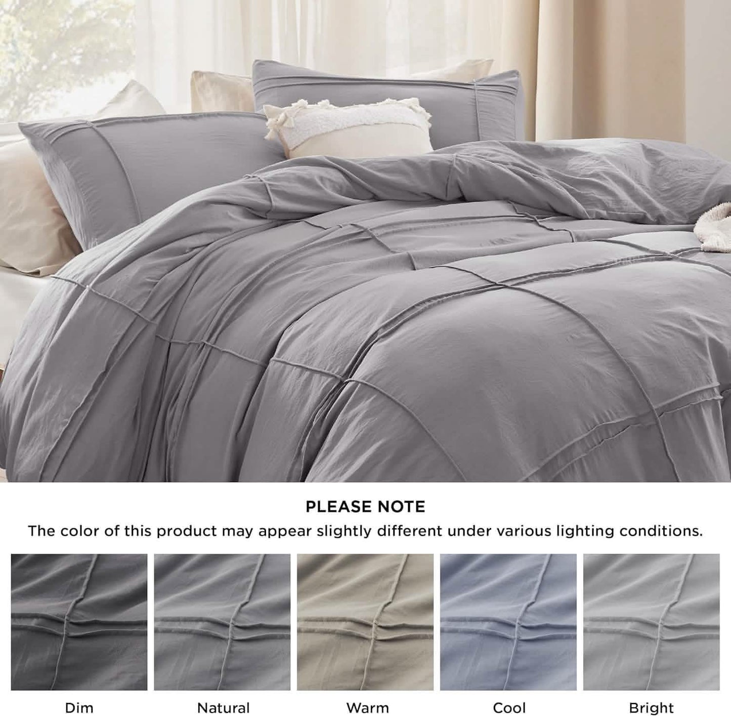 Striped Tufted Embroidery Duvet Cover Set