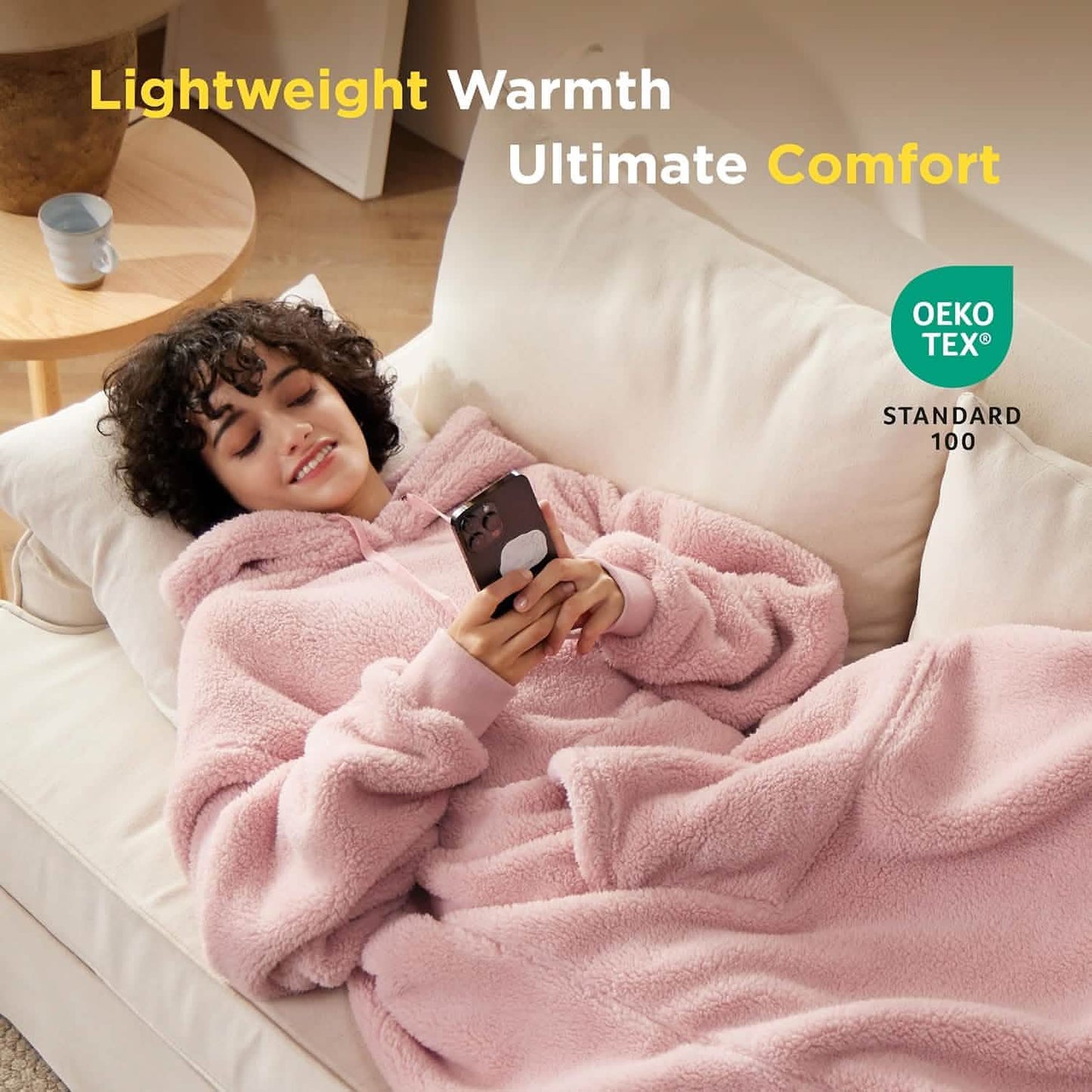 GentleSoft™ Ultra Soft Long Shaggy Sherpa Hooded Blanket