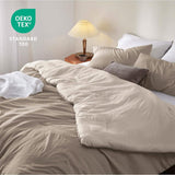 Prewashed Plain Comforter Set