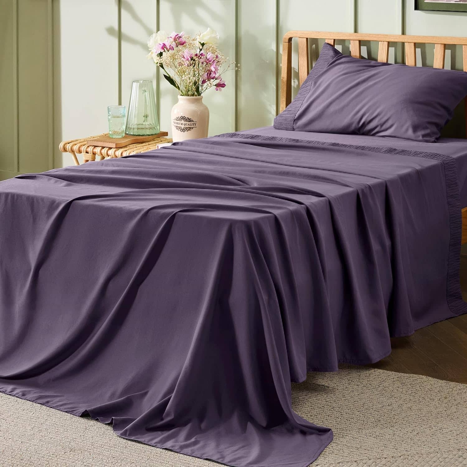 Ruched Sheet Set-1