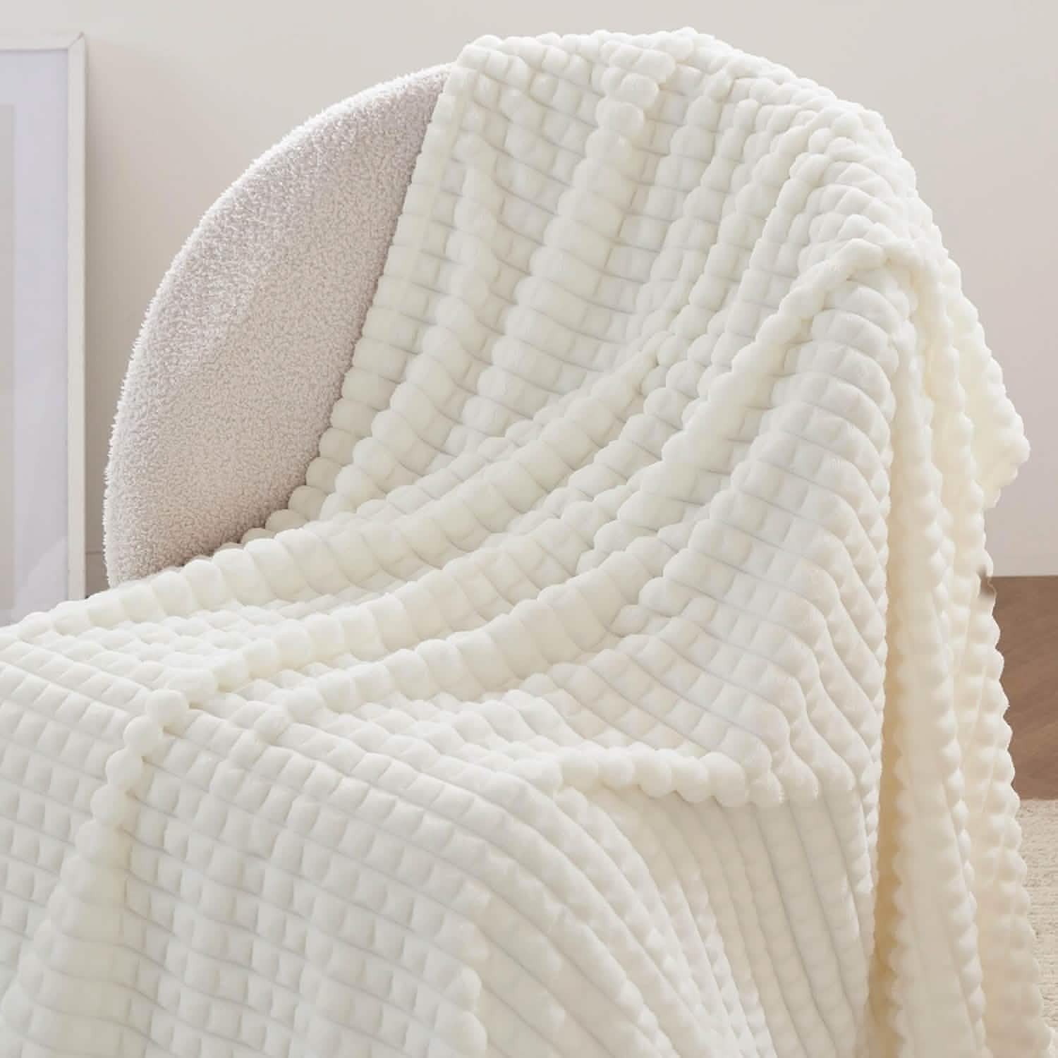 Ivory Fleece Blanket