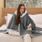 Heated Sherpa Fleece Blanket Hoodie