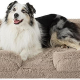 Orthopedic Long Faux Fur Flannel Dog Sofa