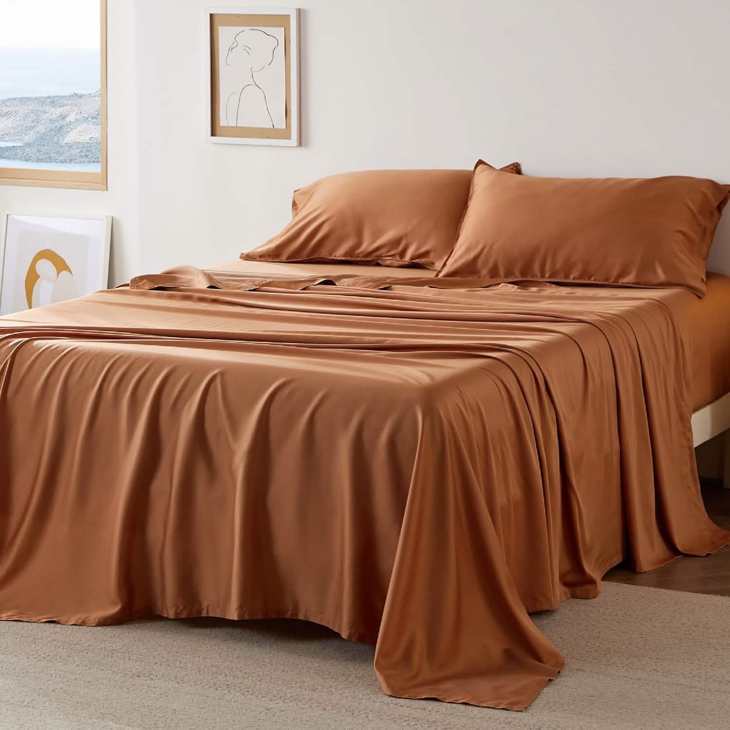 Lyocell Cotton Blend Washed Sheet Set