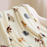 Bedsure Printed Throw Sherpa Blanket Print-cat