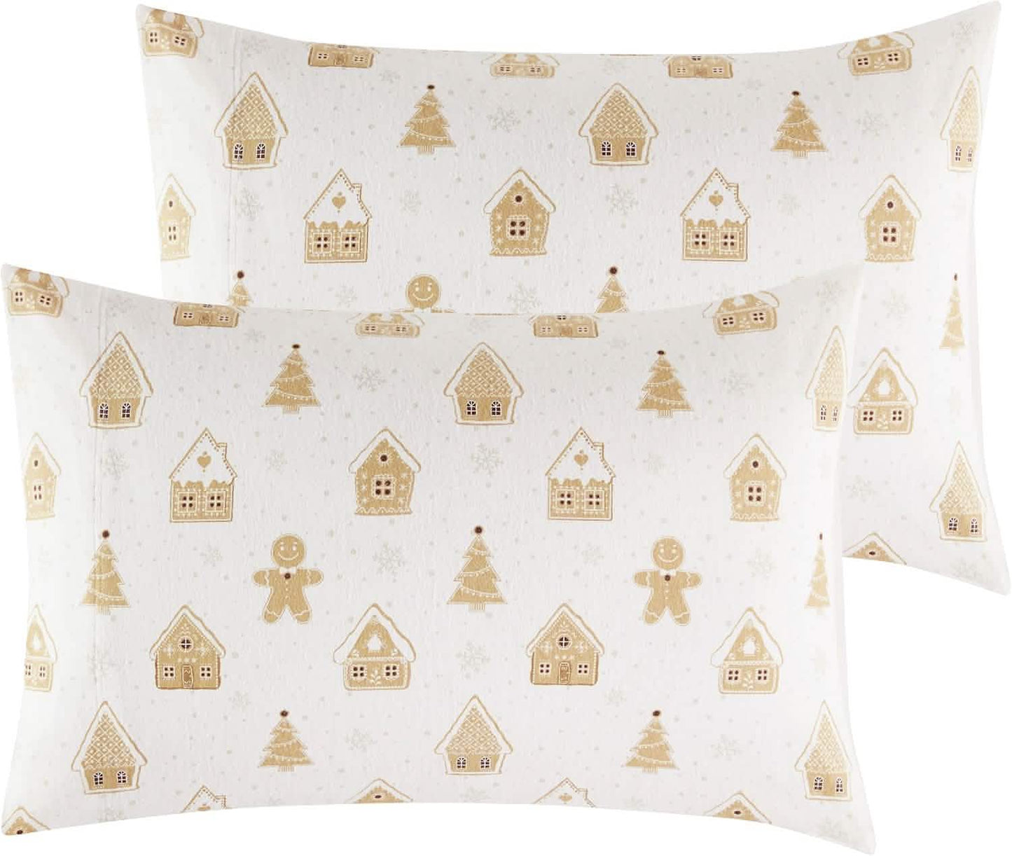 GentleSoft™ 100% Cotton Flannel Pillowcases Almond