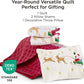Christmas Modern Patchwork Quilt Set Deer
