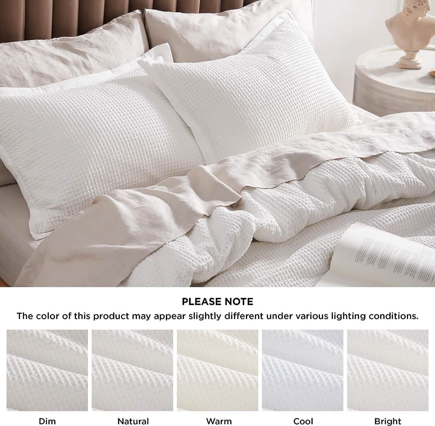 GentleSoft™ Cotton Waffle Weave Duvet Cover Set