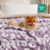 Sherpa Fleece Leopard Print Blanket