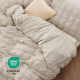 Checkered Seersucker Duvet Cover Set