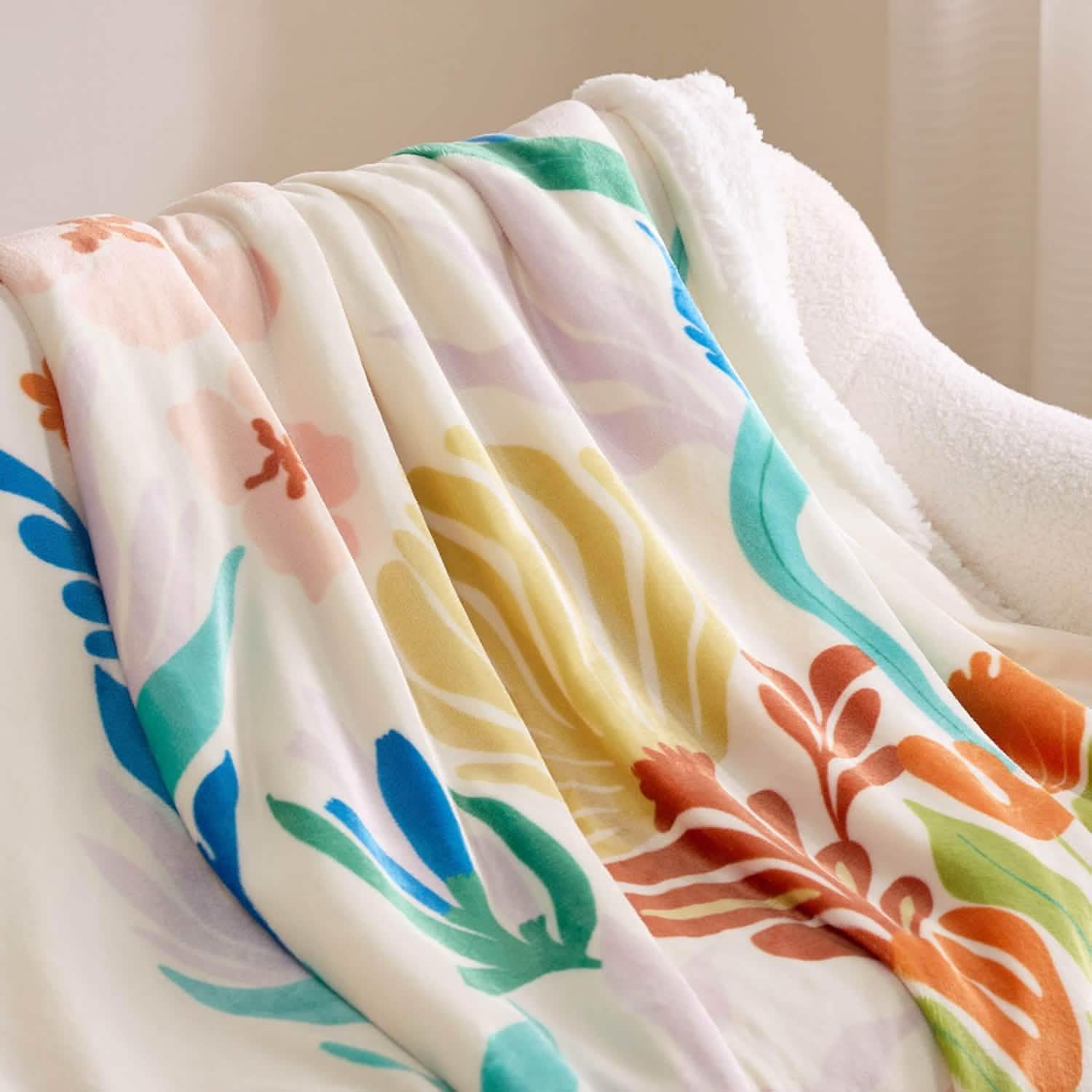 GentleSoft™ Printed Throw Sherpa Blanket Print