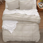Striped Tufted Embroidery Duvet Cover Set