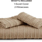 Striped Tufted Embroidery Duvet Cover Set