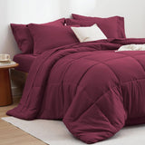 Bedsure Comforter Set - 7 Pieces Solid