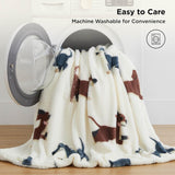 Bedsure Printed Throw Sherpa Blanket Print-dachshund