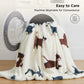 Printed Throw Sherpa Blanket Print-dachshund