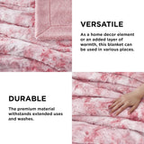 Faux Fur and Sherpa Tie-dye Reversible Blanket