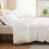 Yarn-Dyed Leaf Jacquard Duvet Cover Set