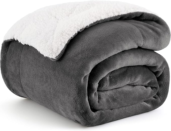 Sherpa and Fleece Reversible Blanket