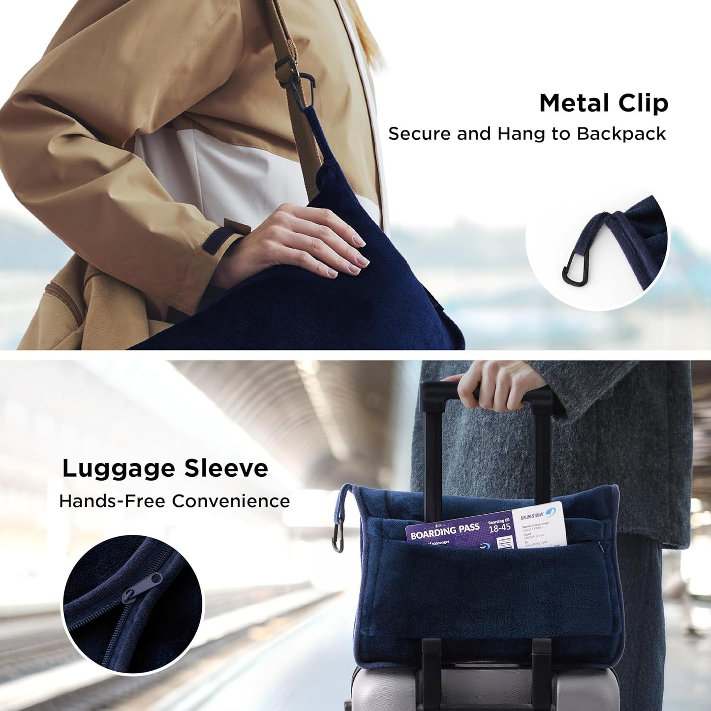 2-in-1 Flannel Travel Essential Set