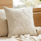 GentleSoft™ Circle Tufted Boho Pillow Cover Leaves