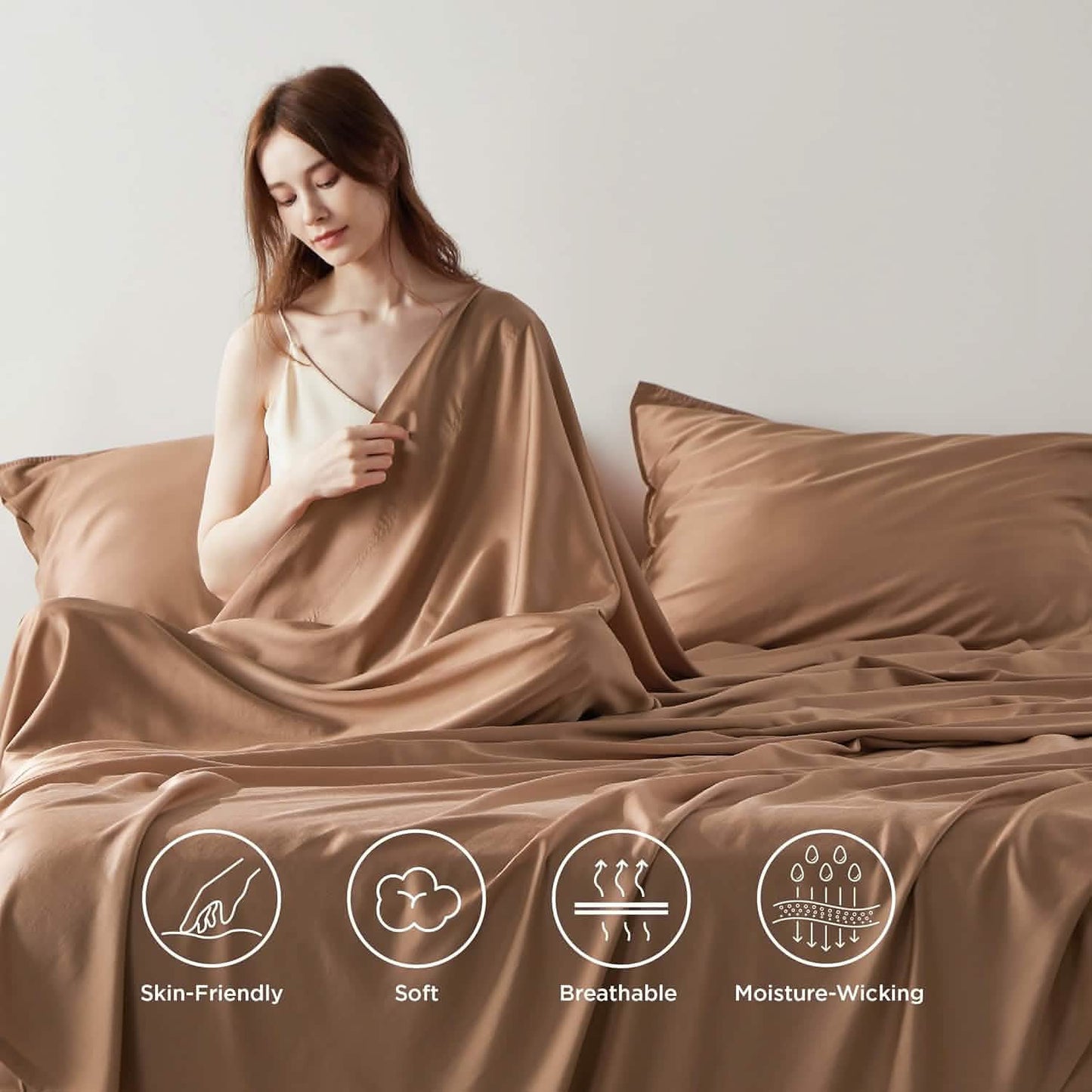Lyocell Cotton Blend Washed Sheet Set
