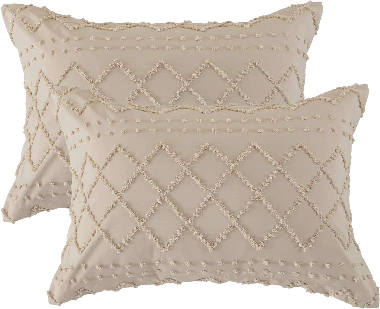 Tufted Embroidery Pillow Shams