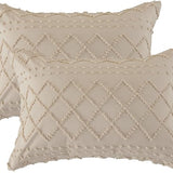 Tufted Embroidery Pillow Shams